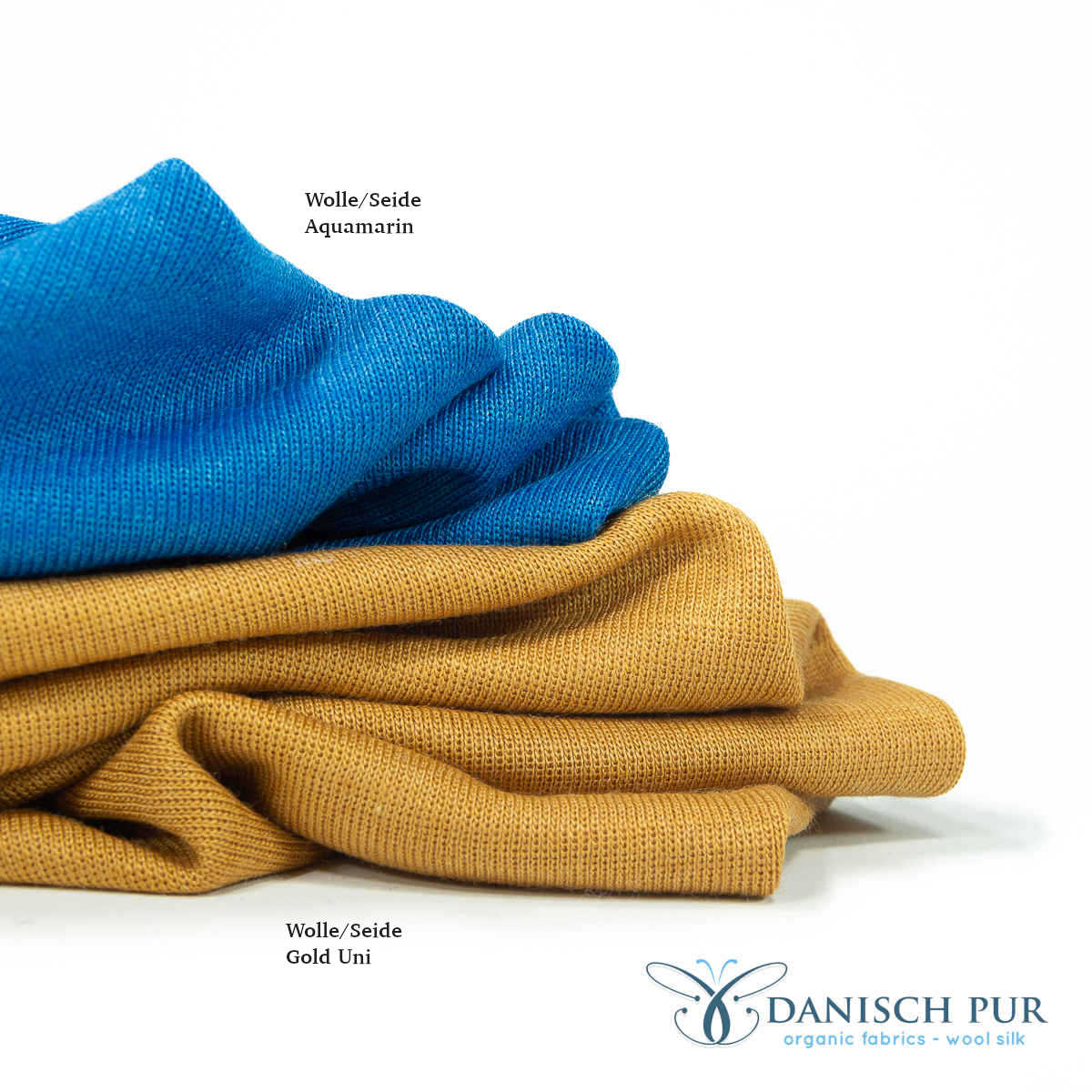 Organic wool silk mustard yellow (organic, mulesing-free)