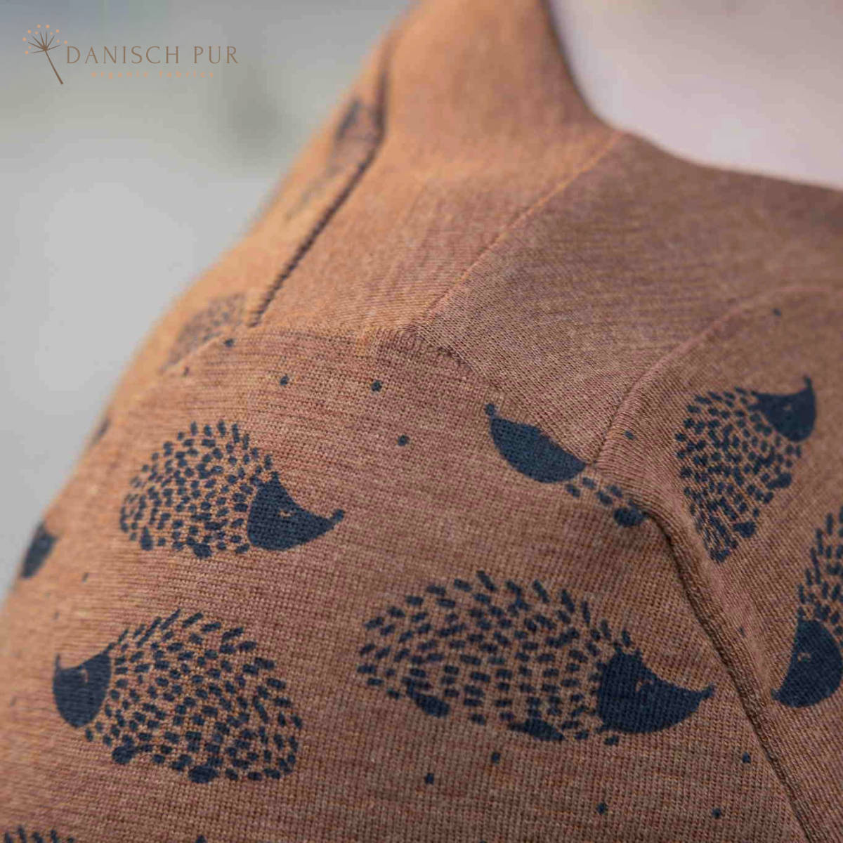 Bio Wolle Seide Igel auf Zimt (70% Schurwolle Merino, kbt, mulesingfrei, 30% Seide)