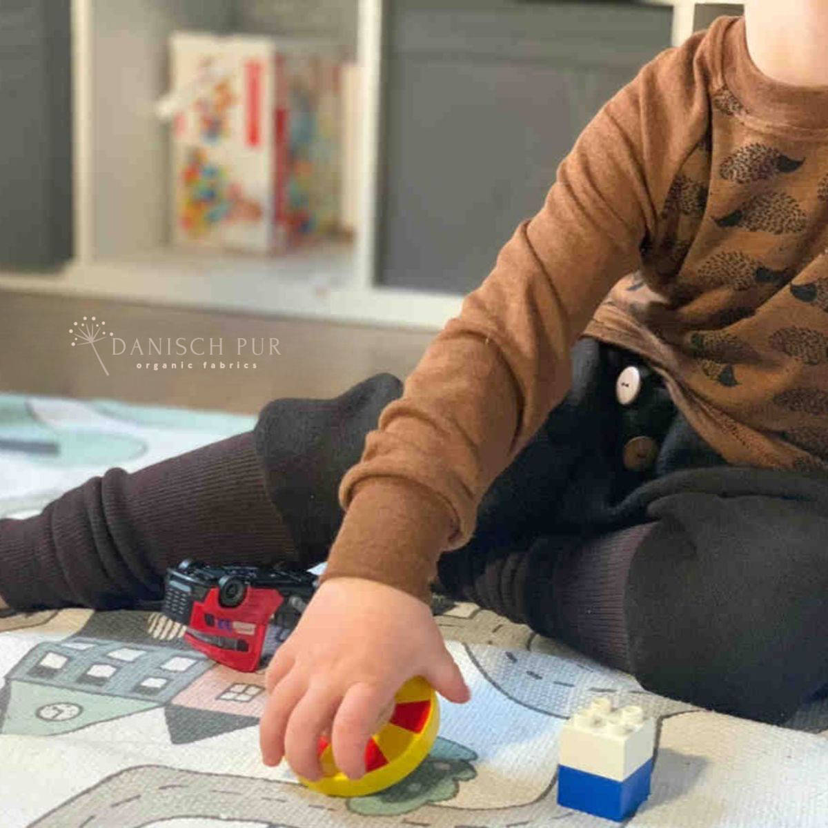 Bio Wolle Seide Igel auf Zimt (70% Schurwolle Merino, kbt, mulesingfrei, 30% Seide)