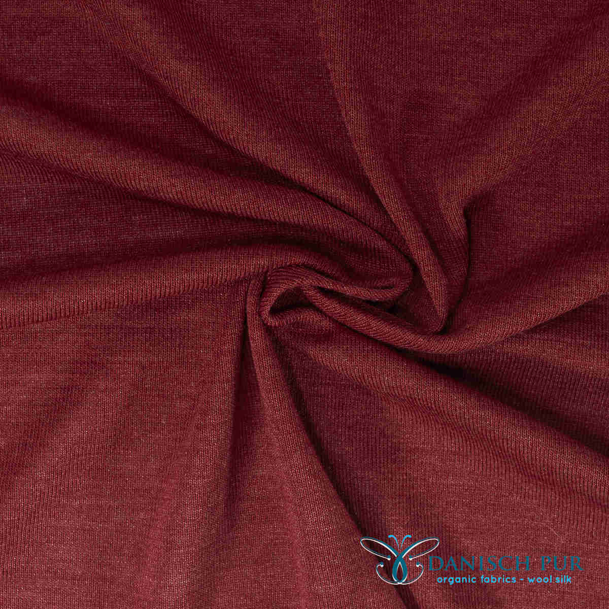 Organic wool silk carmine red (organic, mulesing-free)
