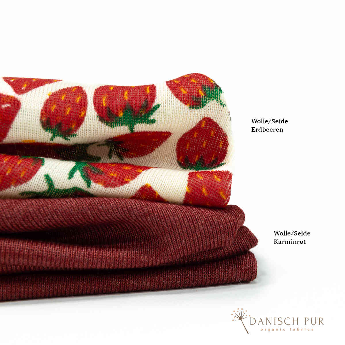 Bio Wolle Seide Karminrot (70% Schurwolle, Merino kbt, mulesingfrei, 30% Seide)