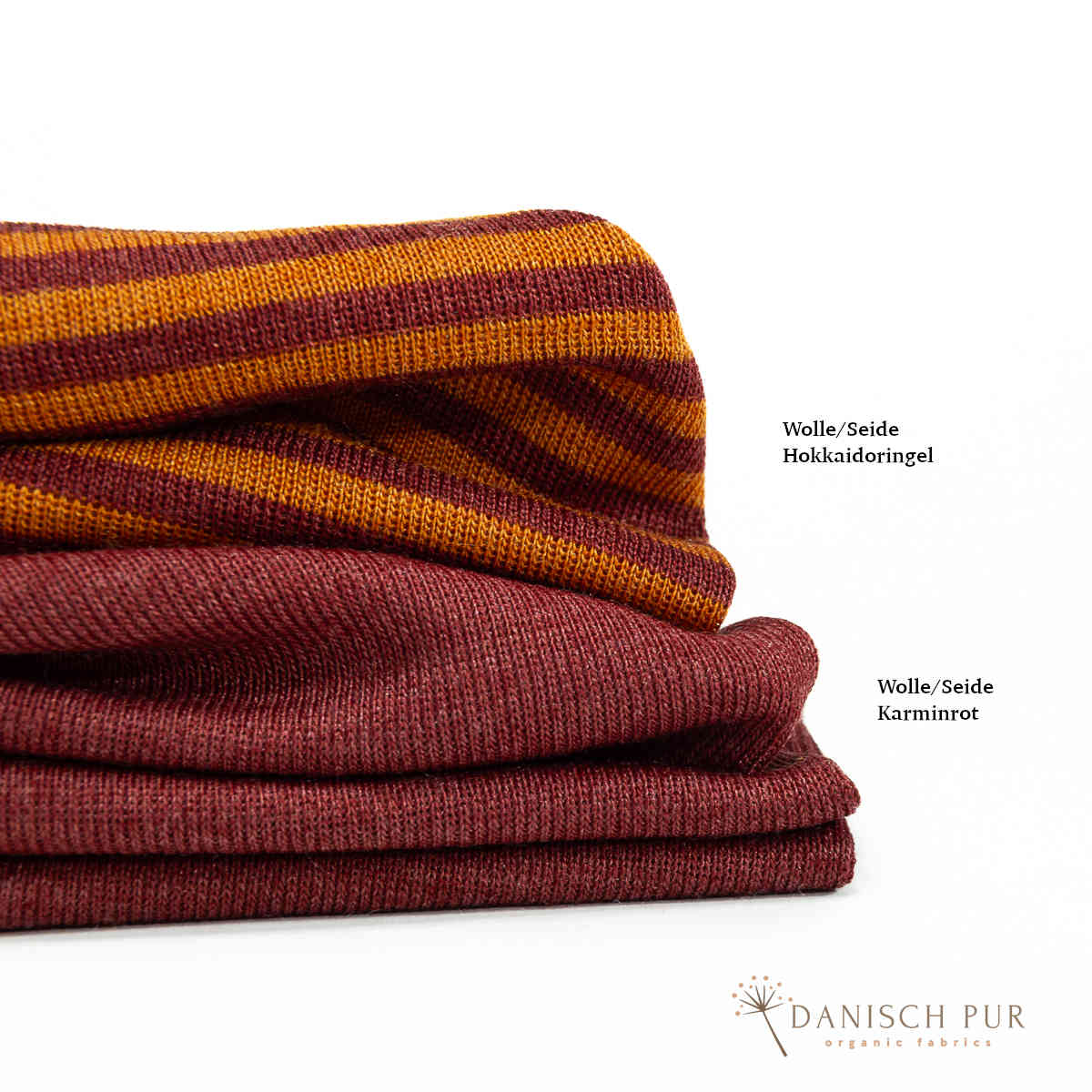 Bio Wolle Seide Karminrot (70% Schurwolle, Merino kbt, mulesingfrei, 30% Seide)