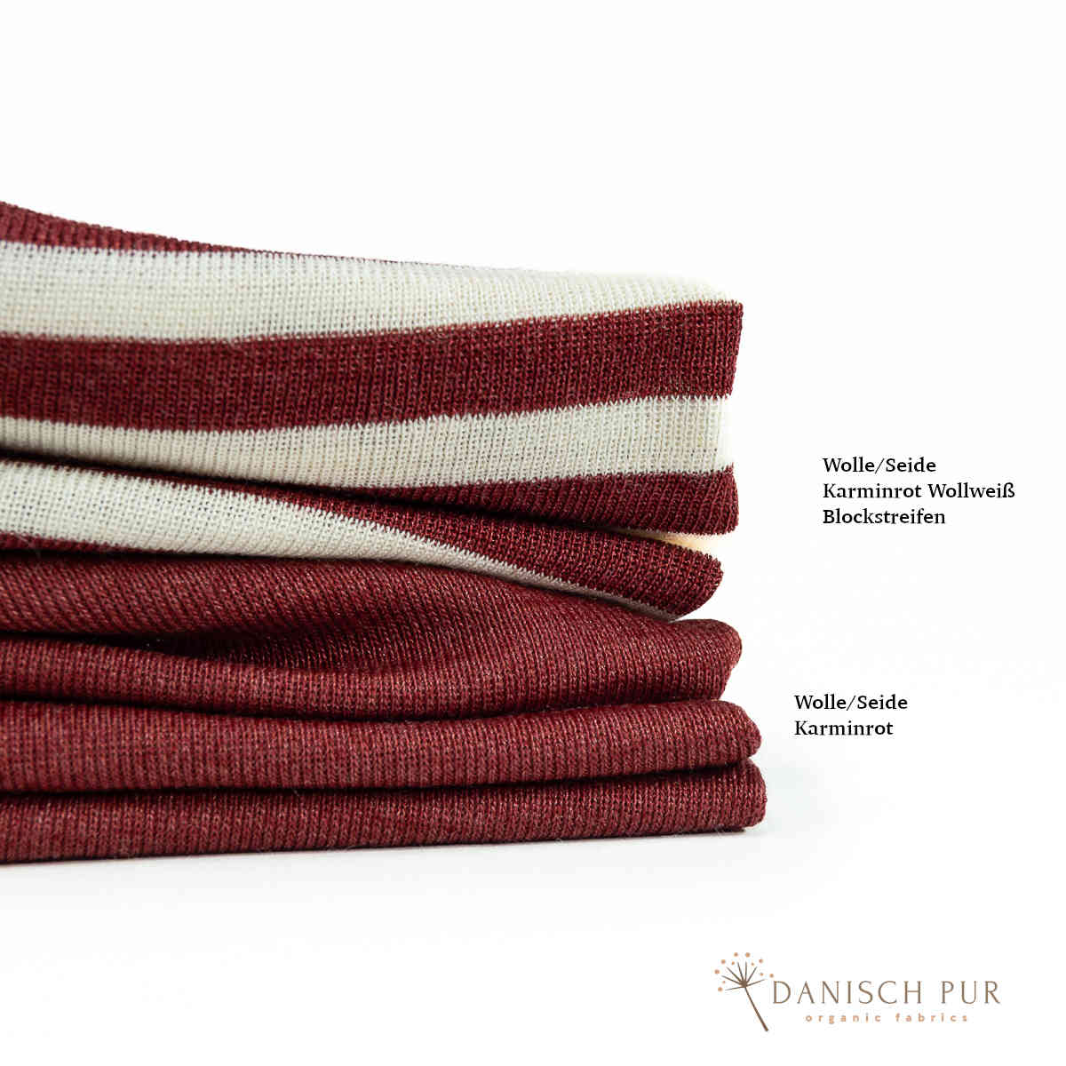 Bio Wolle Seide Karminrot (70% Schurwolle, Merino kbt, mulesingfrei, 30% Seide)