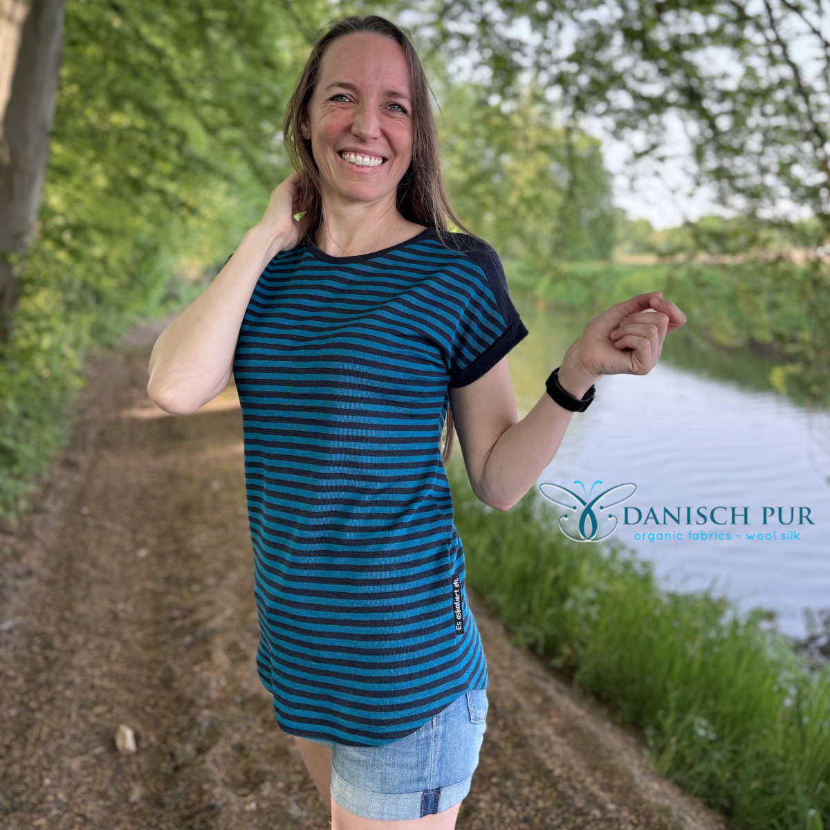 Bio Wolle Seide Kohlrabenblaue Fjord-Ringel (70% Schurwolle Merino, kbt, mulesingfrei, 30% Seide)