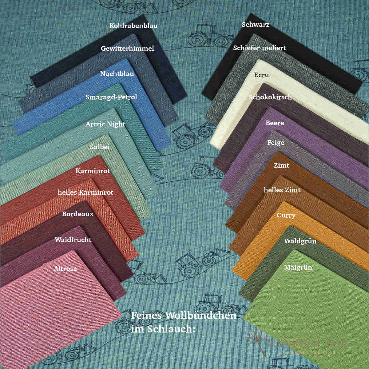 Organic wool silk lather on Arctic Night (kbt, mulesing-free)