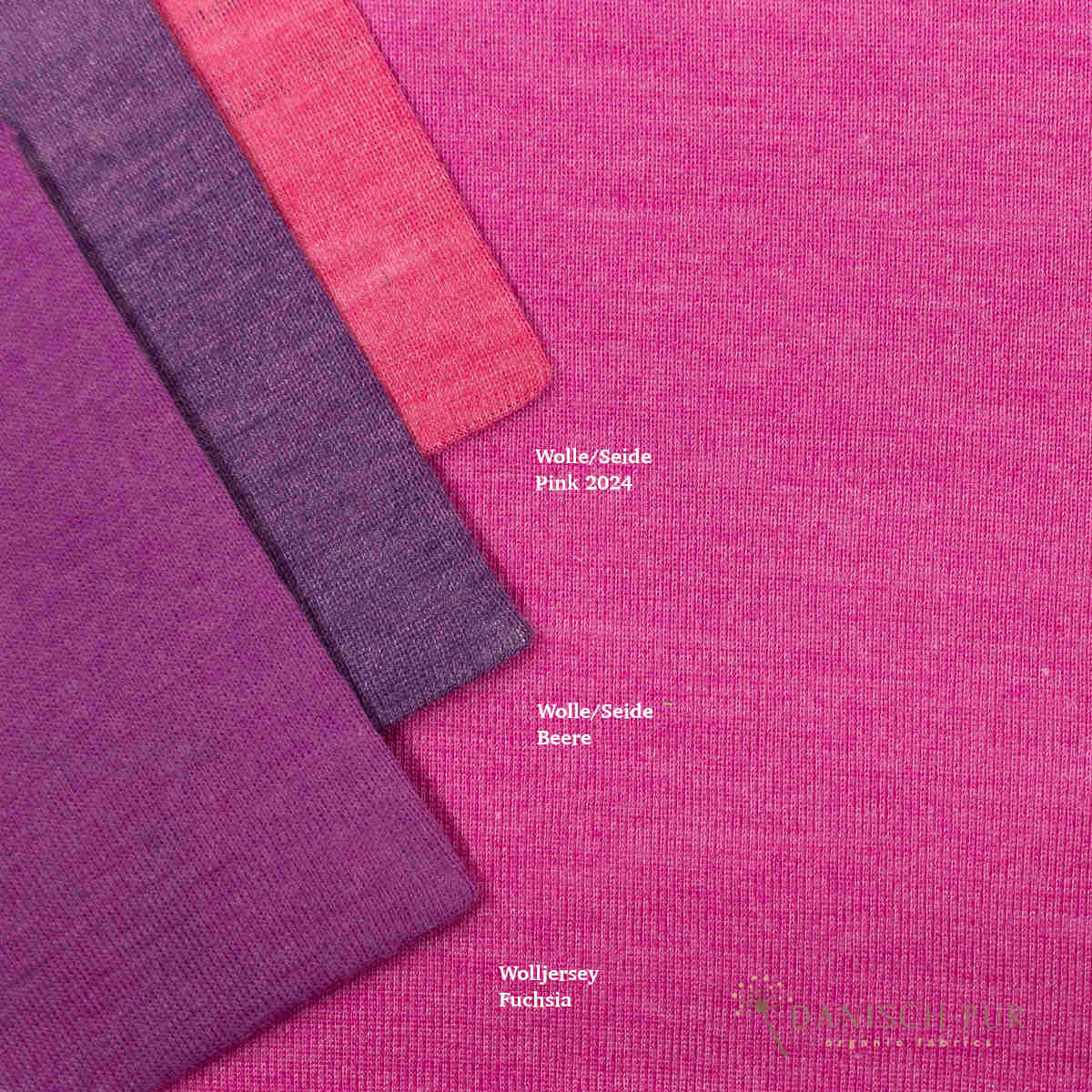 Organic wool silk pink (kbt, mulesing-free)