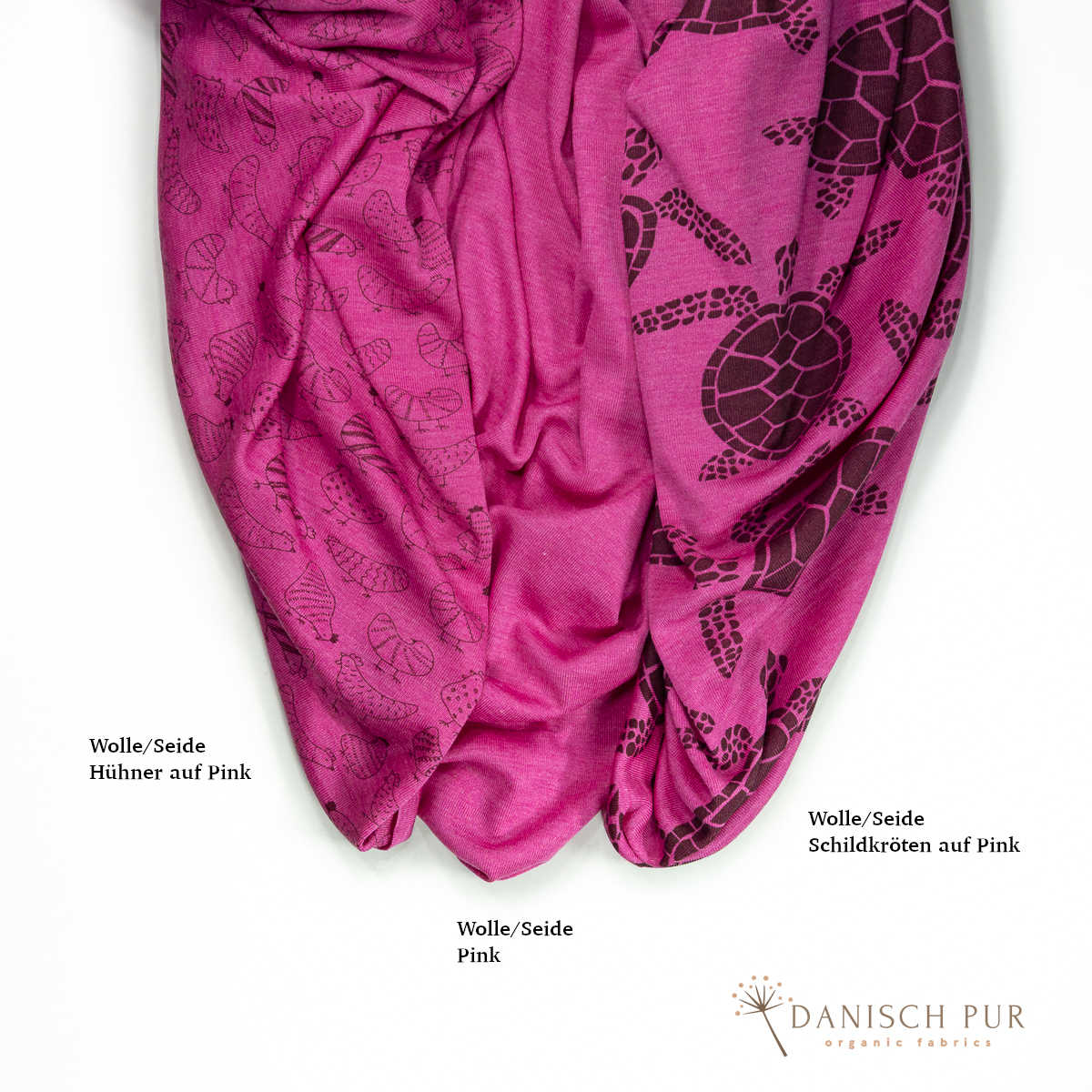 Organic wool silk pink (kbt, mulesing-free)
