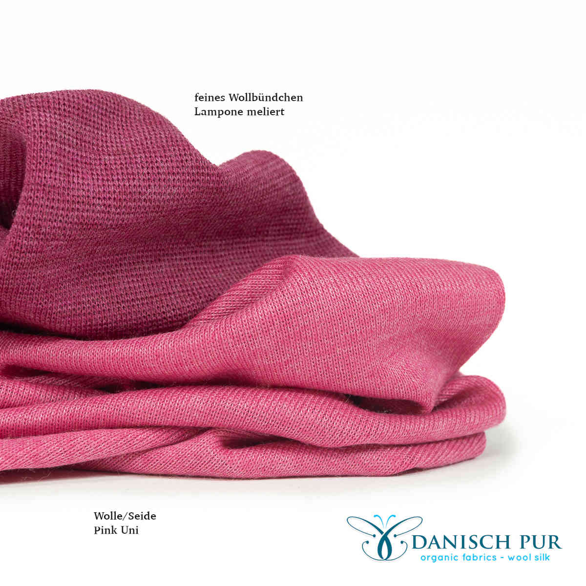 Organic wool silk pink (kbt, mulesing-free)