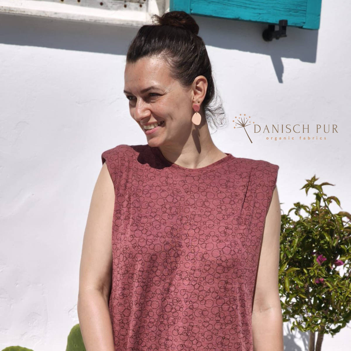 Organic wool silk chocolate-cherry (organic, mulesing-free)