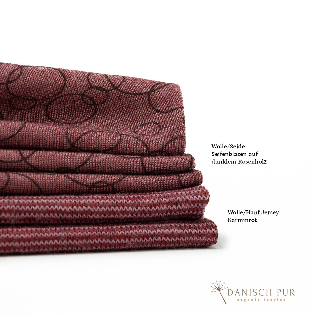 Organic wool silk chocolate-cherry (organic, mulesing-free)