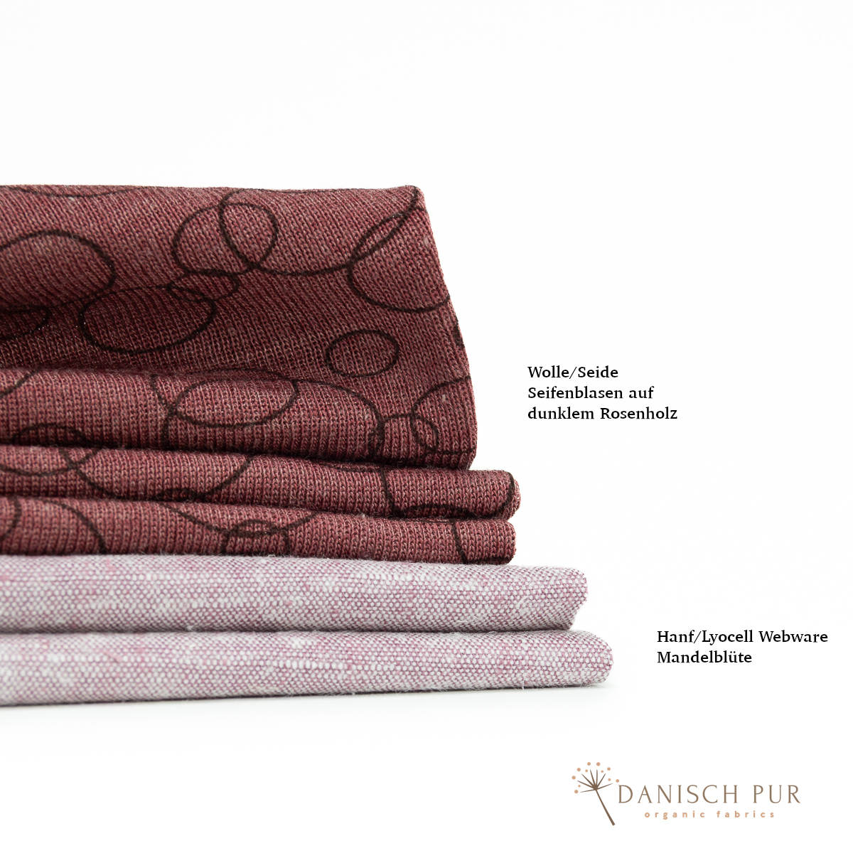 Organic wool silk chocolate-cherry (organic, mulesing-free)
