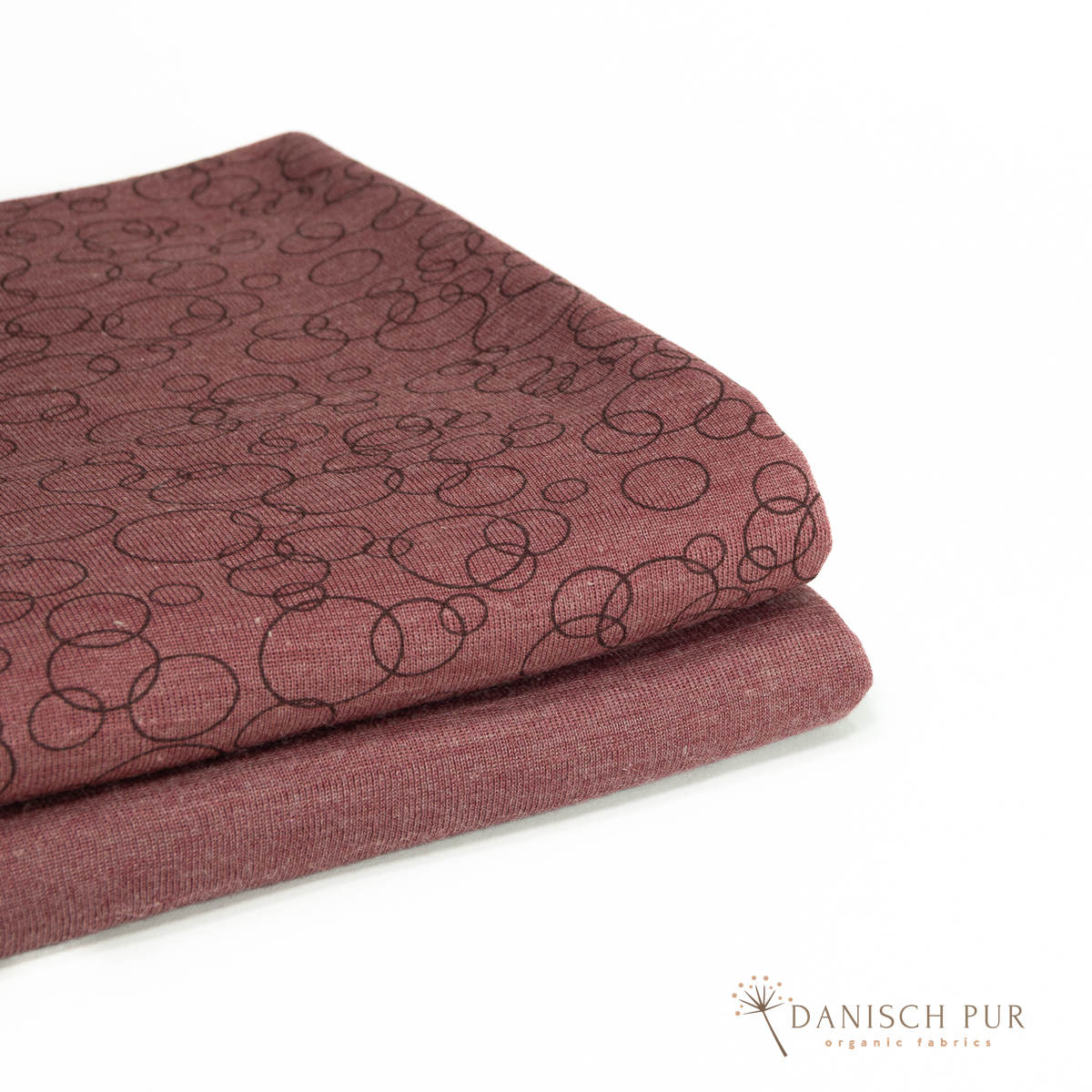 Organic wool silk chocolate-cherry (organic, mulesing-free)