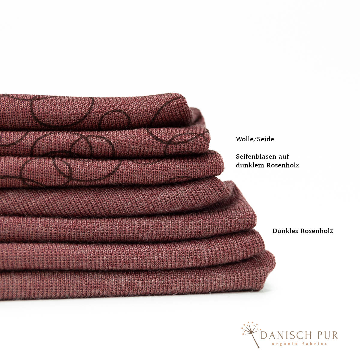 Organic wool silk chocolate-cherry (organic, mulesing-free)