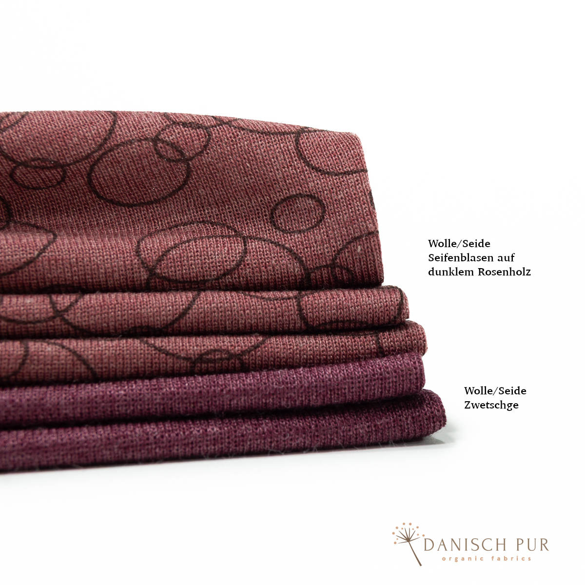 Organic wool silk chocolate-cherry (organic, mulesing-free)