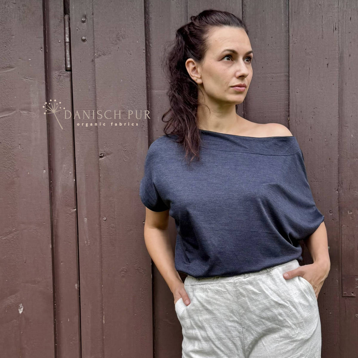 Singlejersey Bio Wolle Seide Kohlrabenblau (70% Schurwolle Merino, kbt, mulesingfrei, 30% Seide)