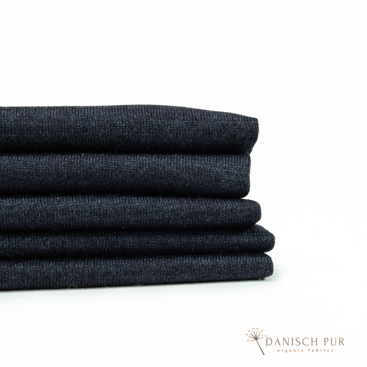 Singlejersey Bio Wolle Seide Kohlrabenblau (70% Schurwolle Merino, kbt, mulesingfrei, 30% Seide)