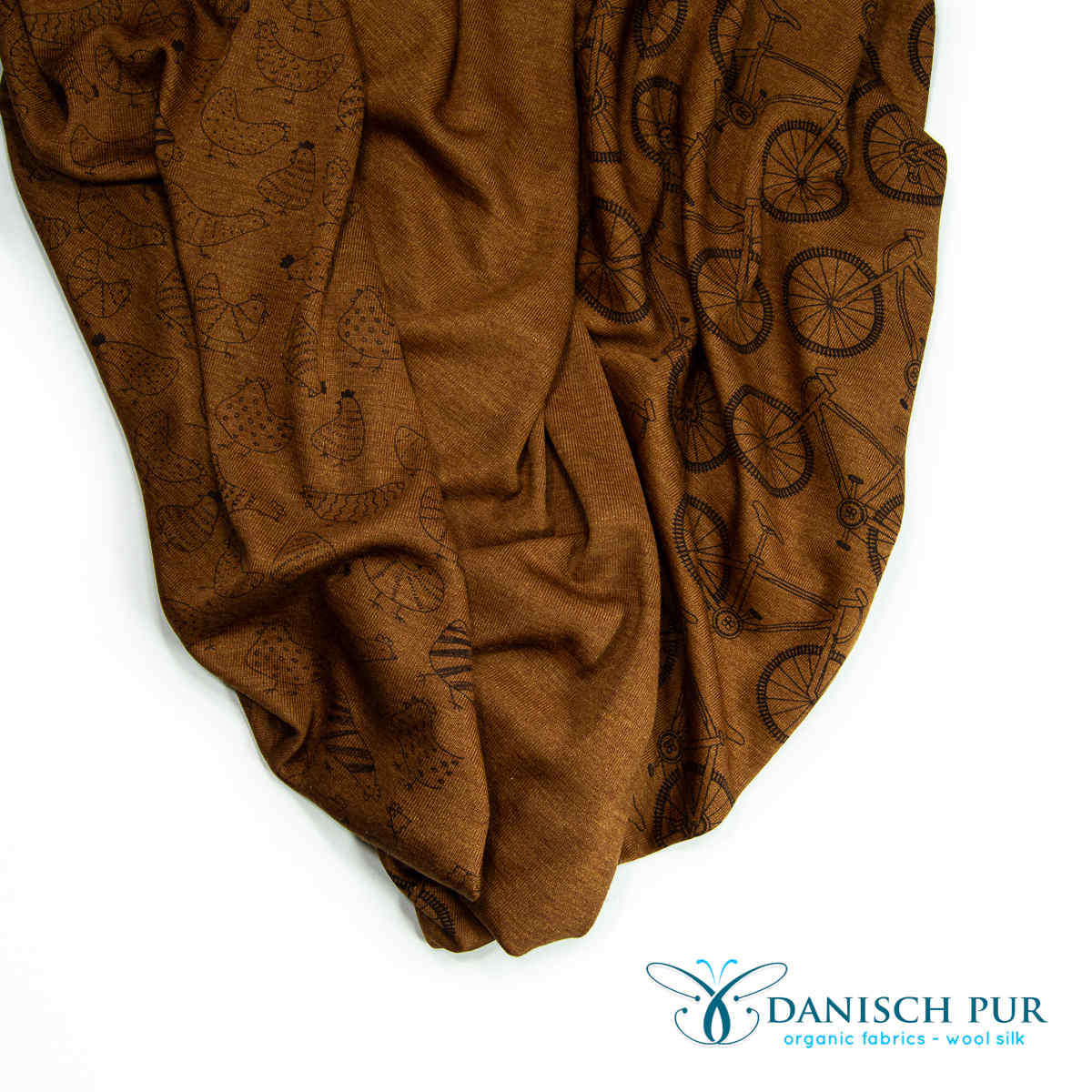 Organic wool silk cinnamon (kbt, mulesing-free)