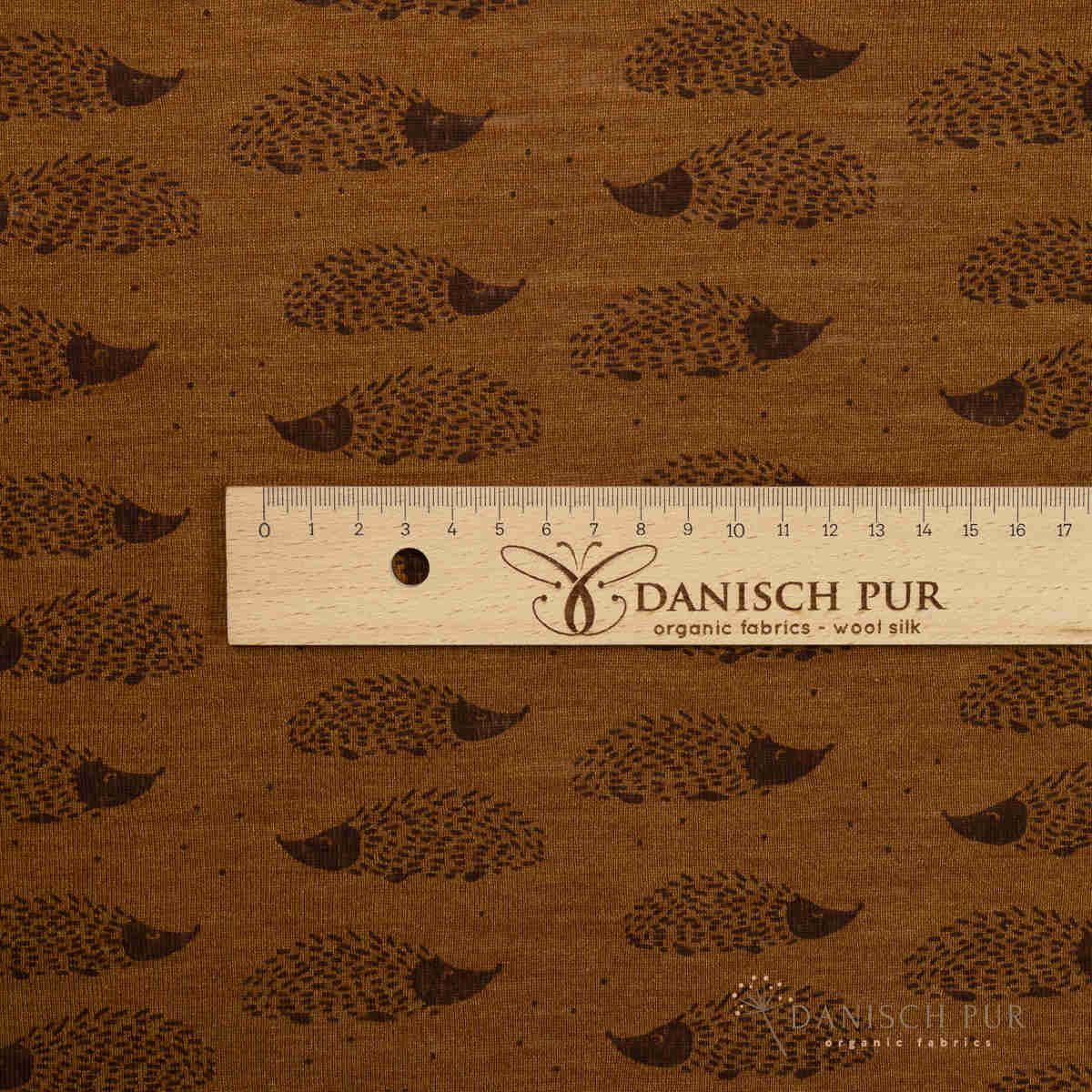 Bio Wolle Seide Igel auf Zimt (70% Schurwolle Merino, kbt, mulesingfrei, 30% Seide)