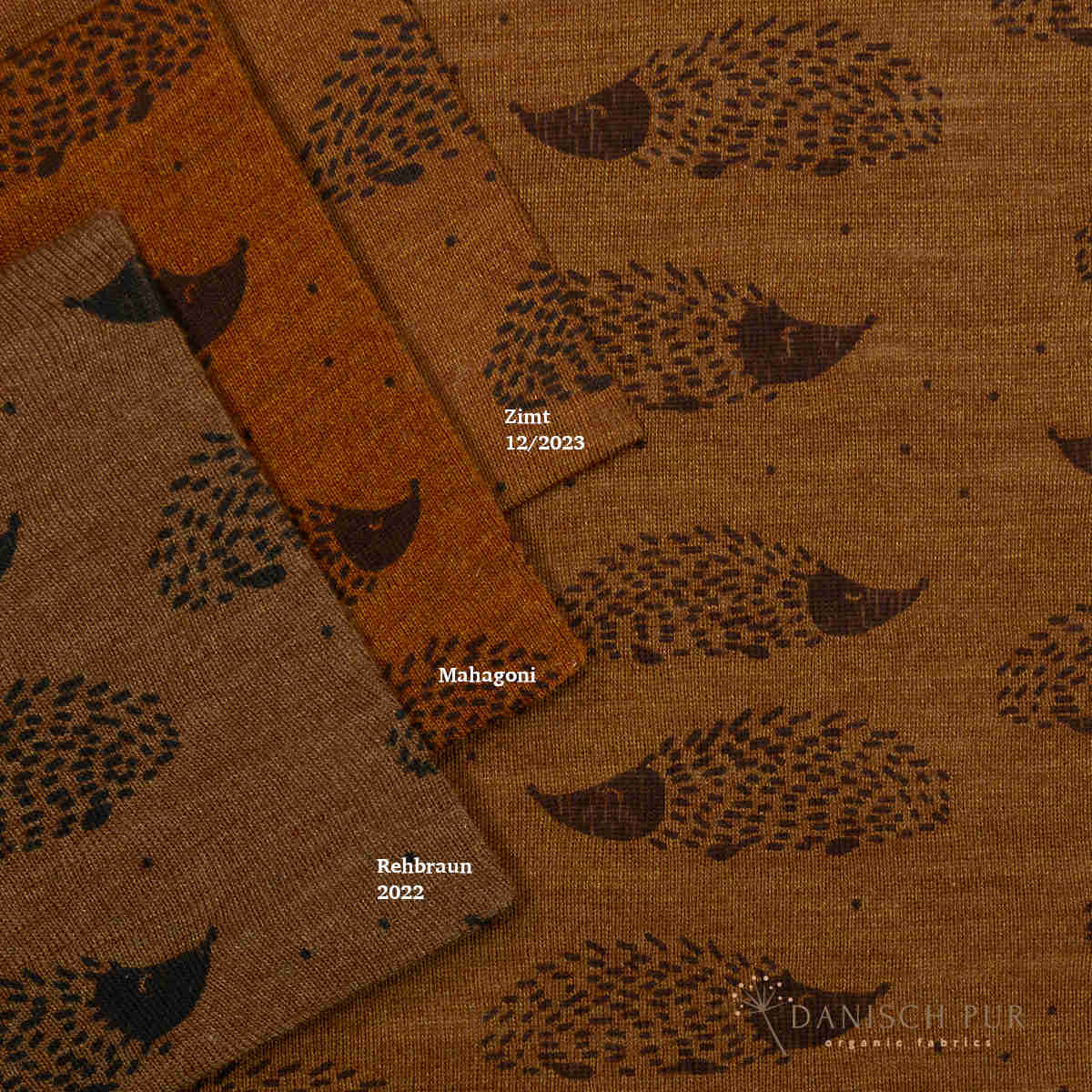 Bio Wolle Seide Igel auf Zimt (70% Schurwolle Merino, kbt, mulesingfrei, 30% Seide)