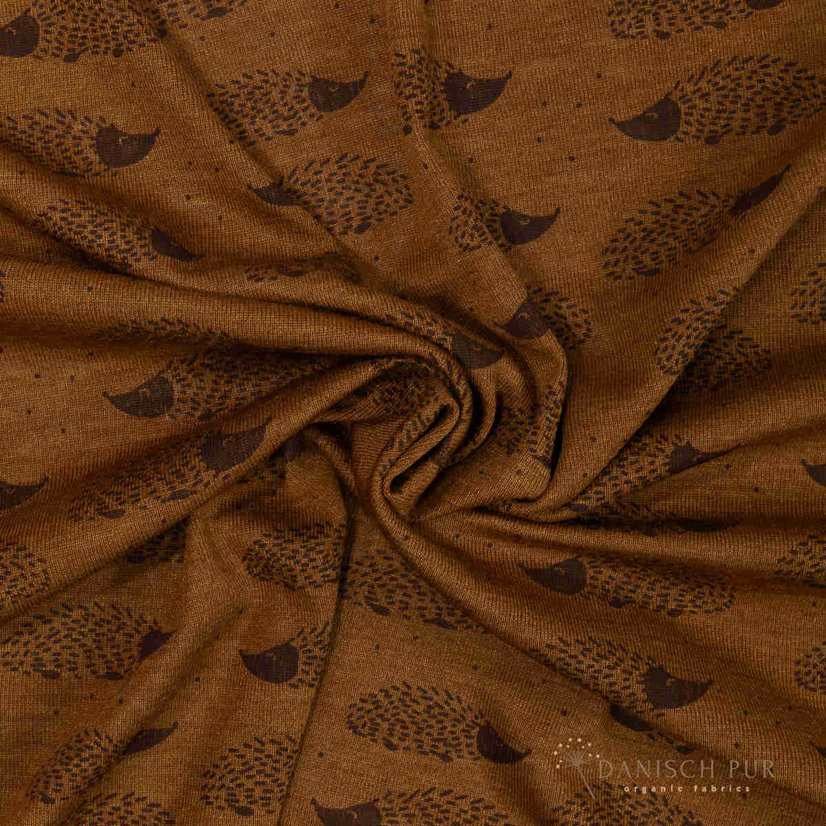 Bio Wolle Seide Igel auf Zimt (70% Schurwolle Merino, kbt, mulesingfrei, 30% Seide)