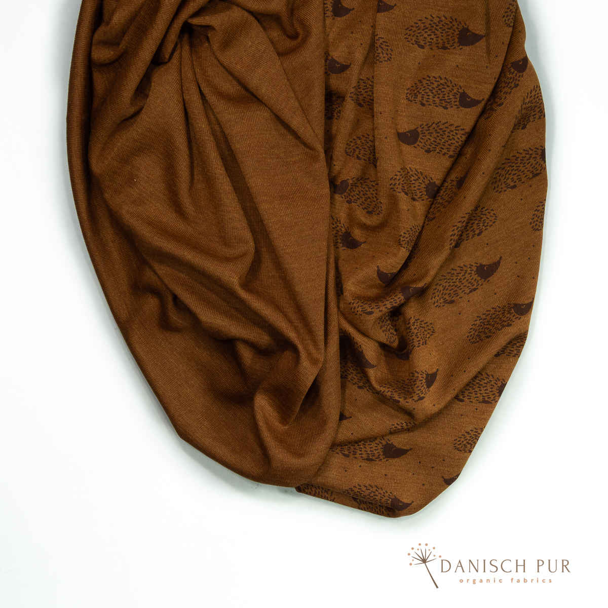 Bio Wolle Seide Igel auf Zimt (70% Schurwolle Merino, kbt, mulesingfrei, 30% Seide)