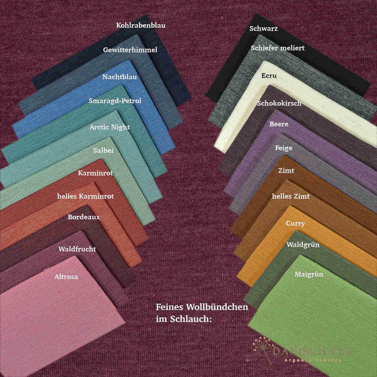 Organic wool silk chocolate-cherry (organic, mulesing-free)