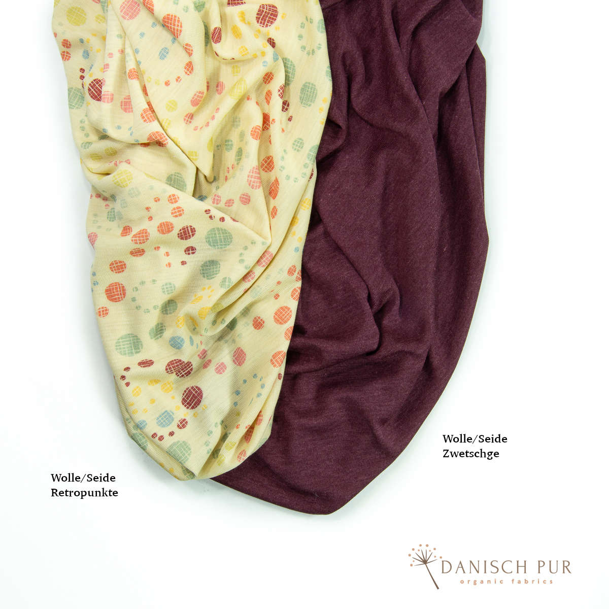Organic wool silk chocolate-cherry (organic, mulesing-free)