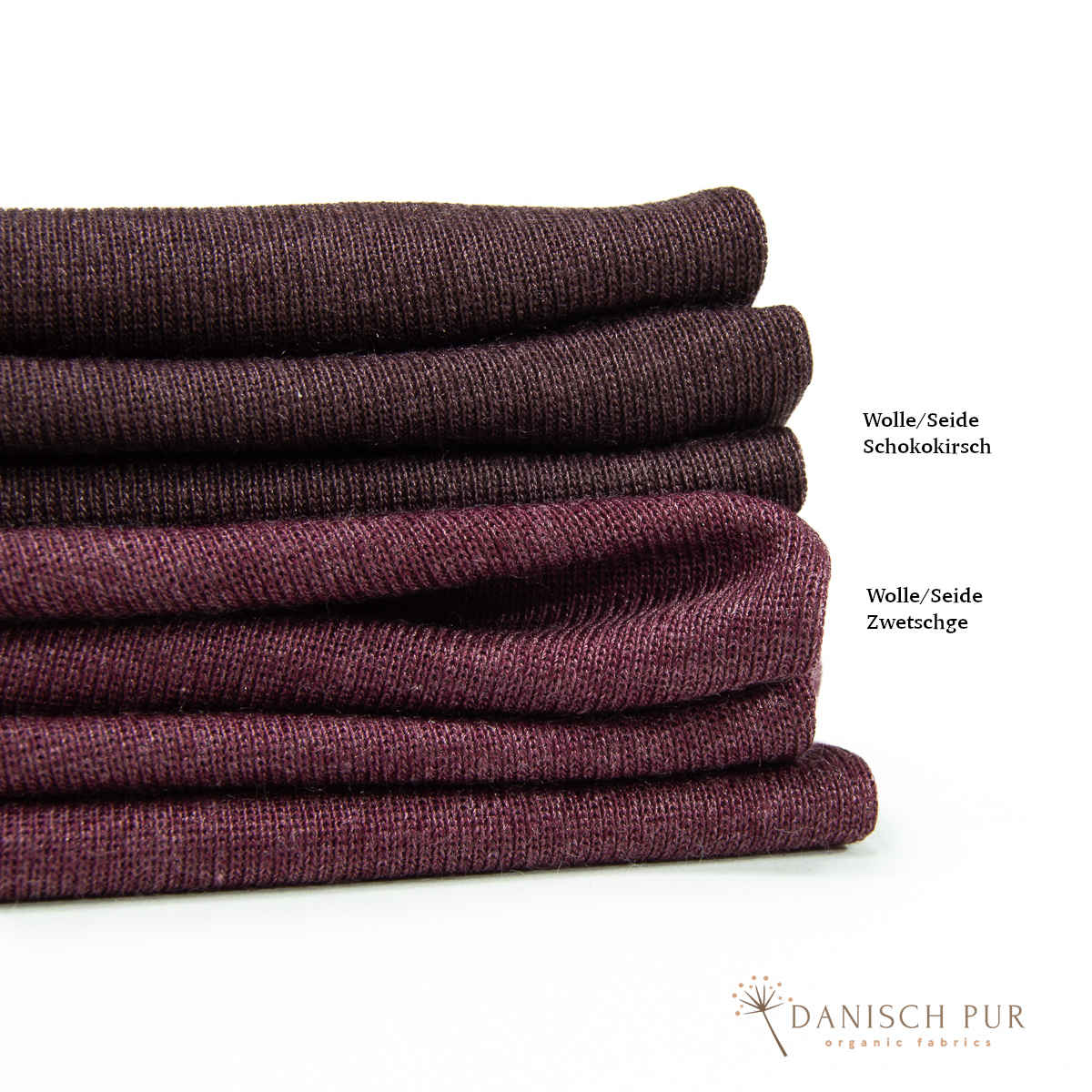 Organic wool silk chocolate-cherry (organic, mulesing-free)