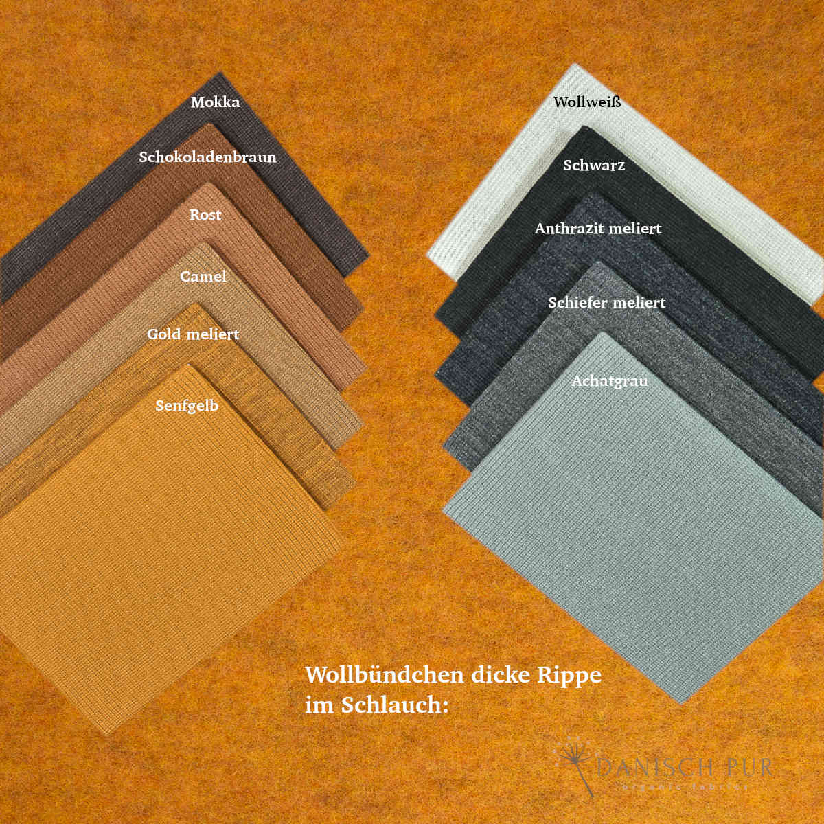 Bio Wollfleece Gold meliert (100% Schurwolle, Merino, kbt, mulesingfrei)