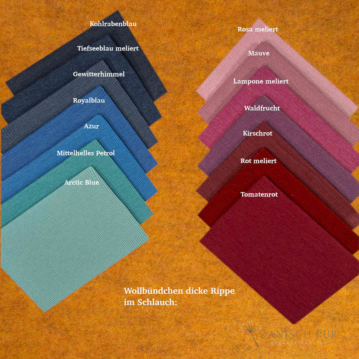 Bio Wollfleece Gold meliert (100% Schurwolle, Merino, kbt, mulesingfrei)