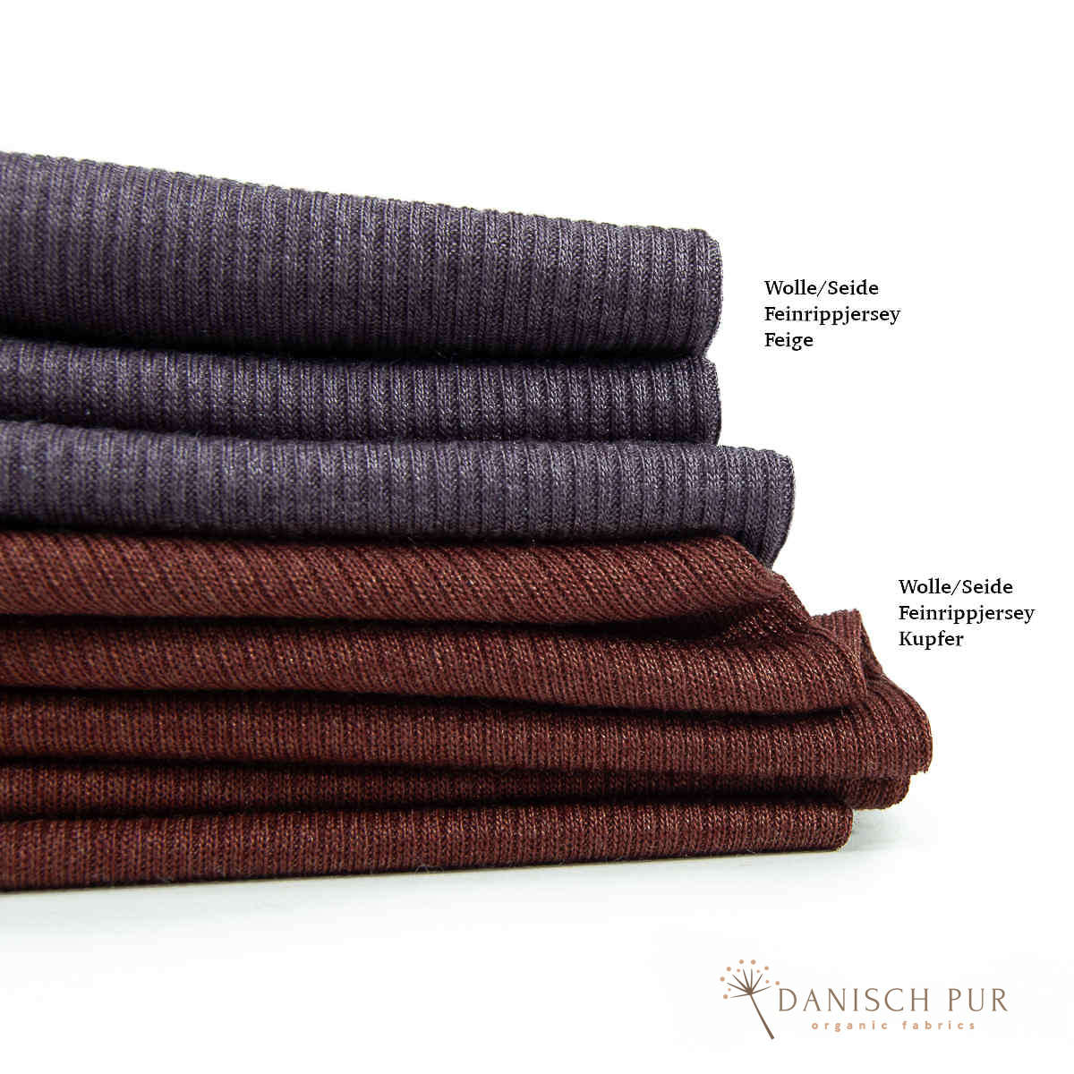 Bio Wolle/Seide Feinrippjersey Kupfer (Merino, kbt, mulesingfrei)