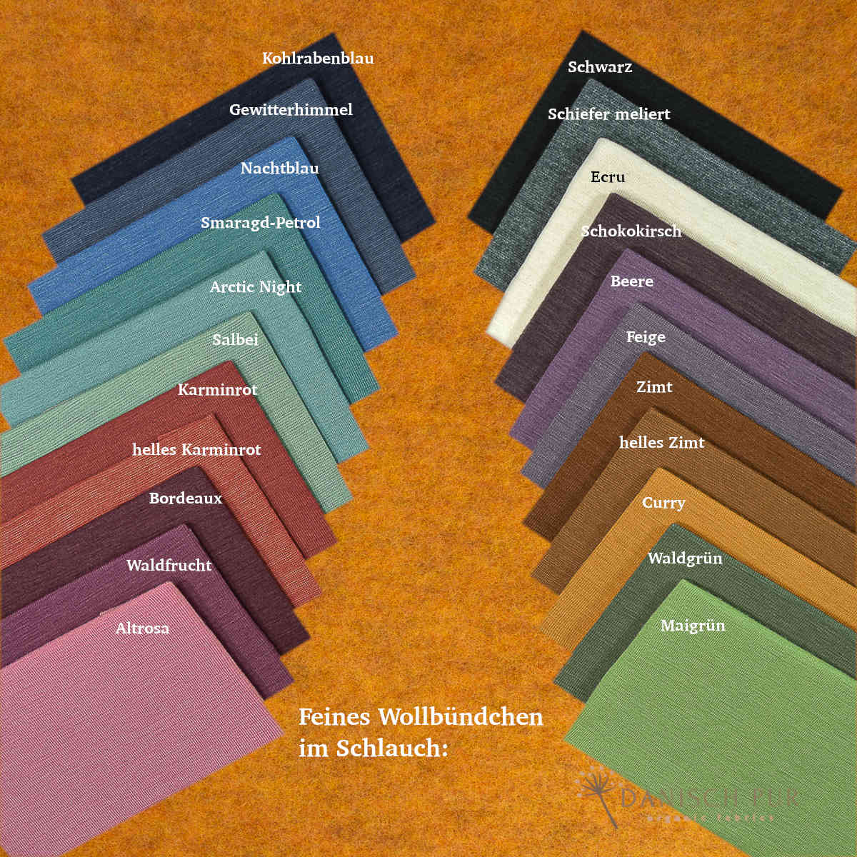 Bio Wollfleece Gold meliert (100% Schurwolle, Merino, kbt, mulesingfrei)