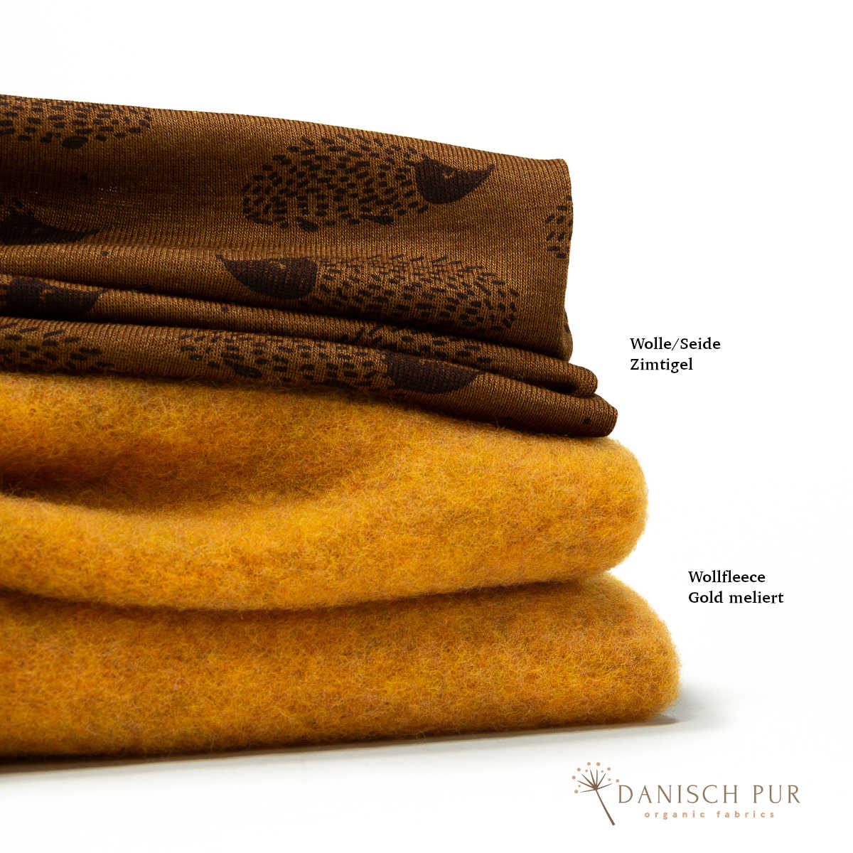 Bio Wollfleece Gold meliert (100% Schurwolle, Merino, kbt, mulesingfrei)