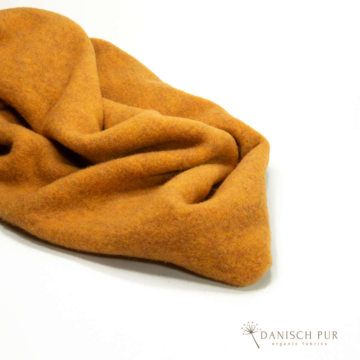 Bio Wollfleece Gold meliert (100% Schurwolle, Merino, kbt, mulesingfrei)