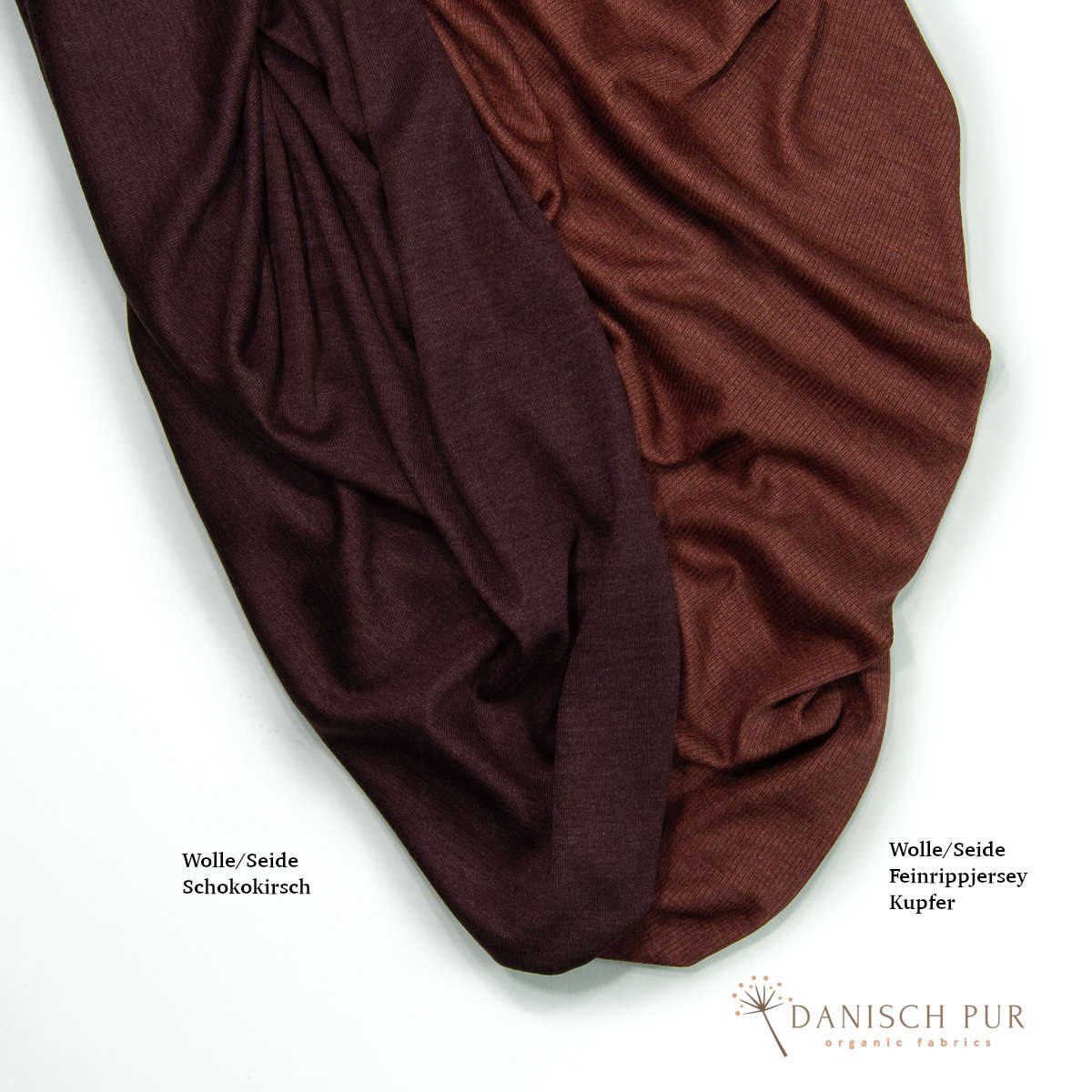 Bio Wolle/Seide Feinrippjersey Kupfer (Merino, kbt, mulesingfrei)