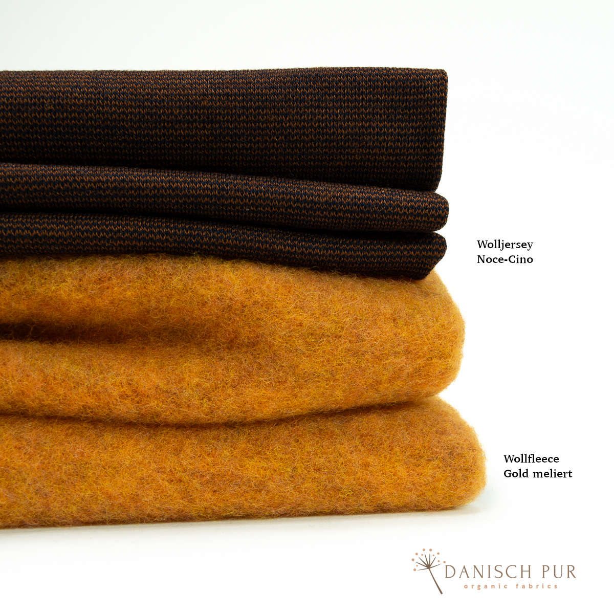 Bio Wollfleece Gold meliert (100% Schurwolle, Merino, kbt, mulesingfrei)