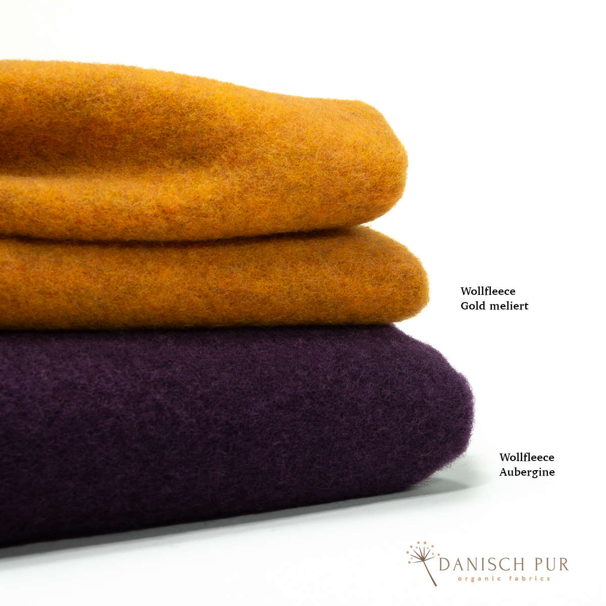 Bio Wollfleece Gold meliert (100% Schurwolle, Merino, kbt, mulesingfrei)