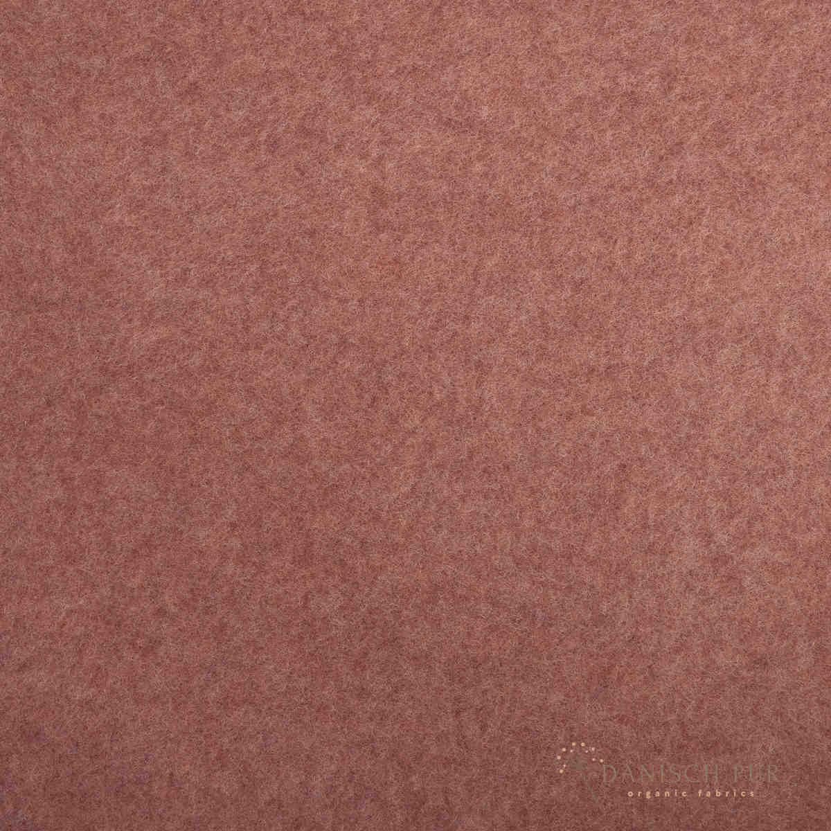 Organic wool fleece rosewood melange (100% virgin wool, Merino, organic, mulesing-free)