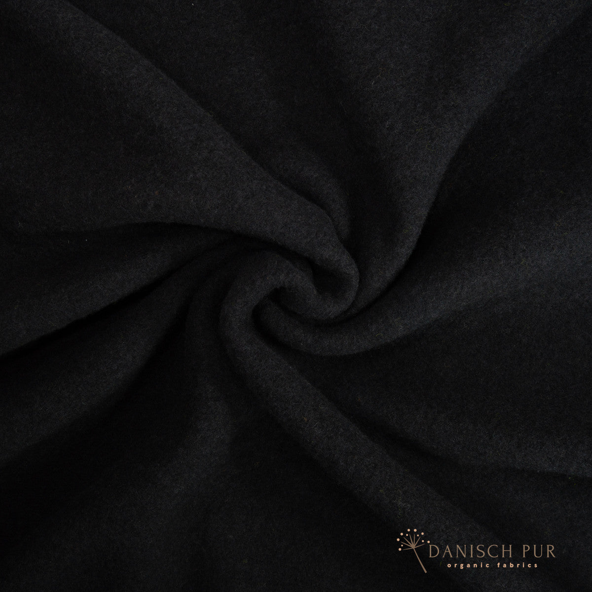 Bio Wollfleece Schwarz meliert(100% Schurwolle, Merino, kbt, mulesingfrei)