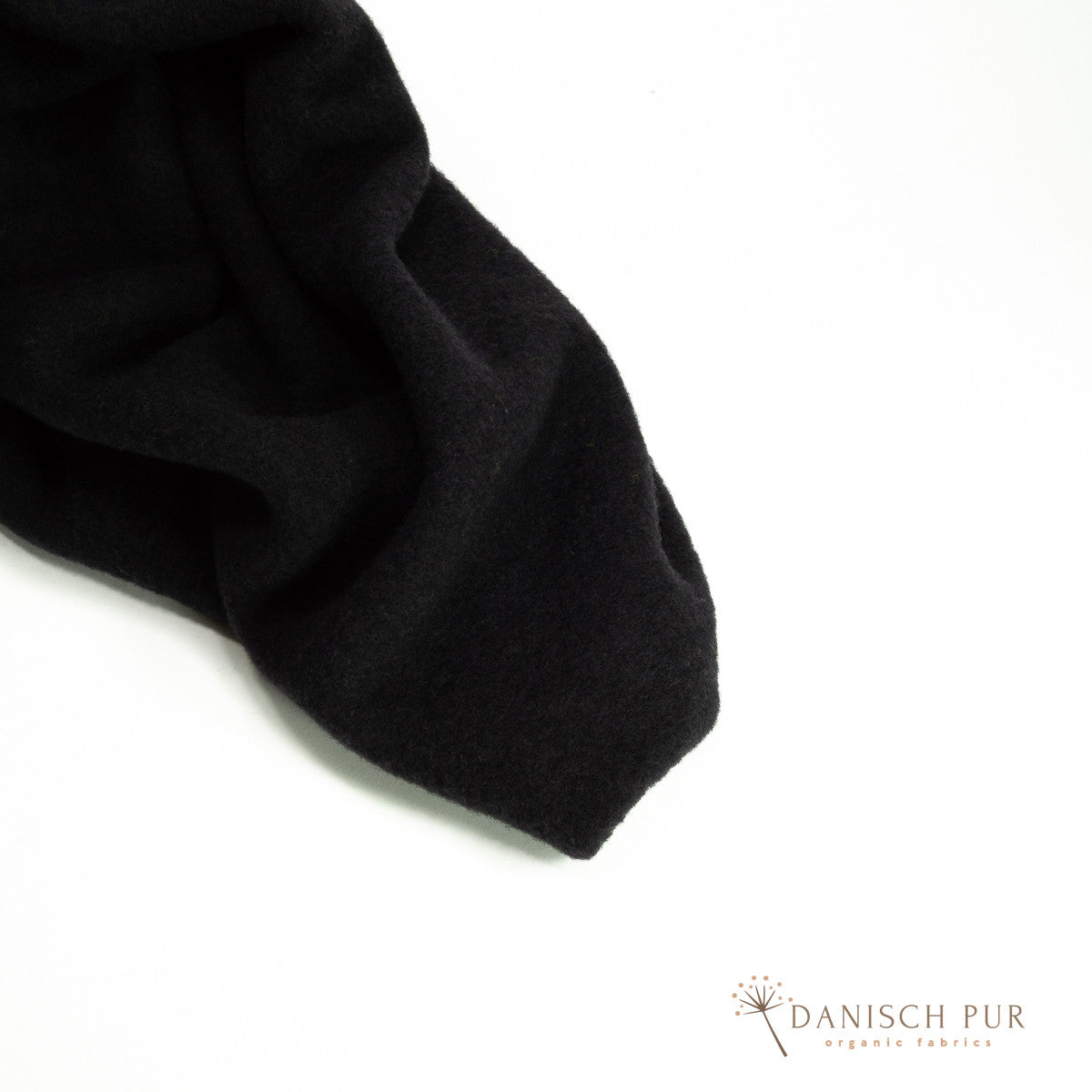 Bio Wollfleece Schwarz meliert(100% Schurwolle, Merino, kbt, mulesingfrei)
