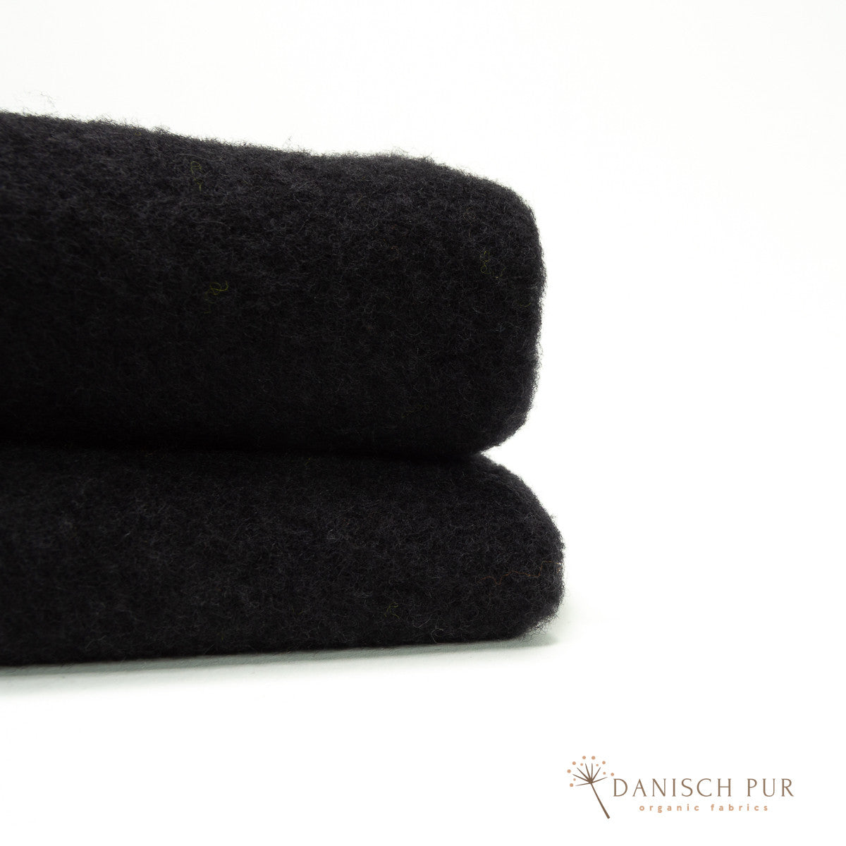 Bio Wollfleece Schwarz meliert(100% Schurwolle, Merino, kbt, mulesingfrei)