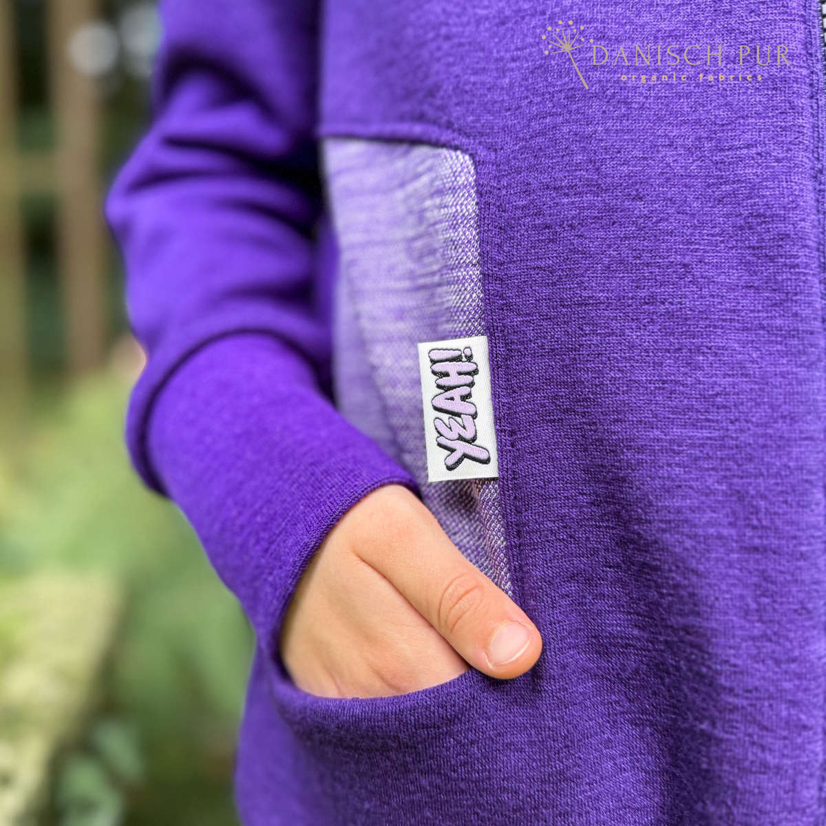 Dunkellila Bio Wollfrottee (100% Wolle (Merino, kbt, mulesingfrei)