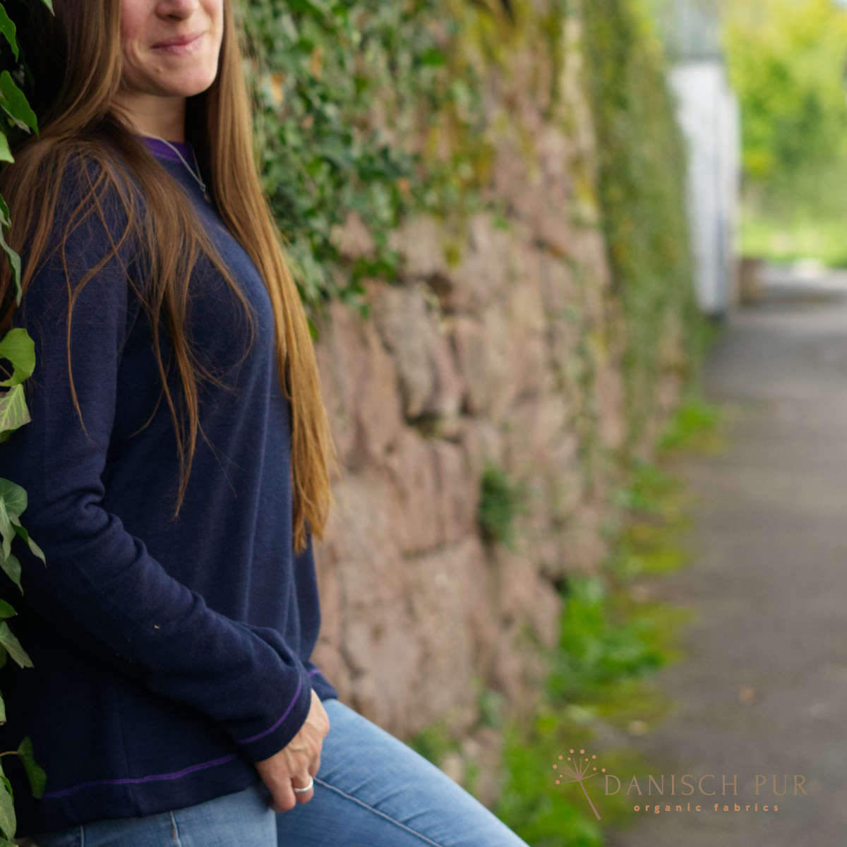 Charcoal blue organic wool terry (100% wool (merino, organic, mulesing-free))