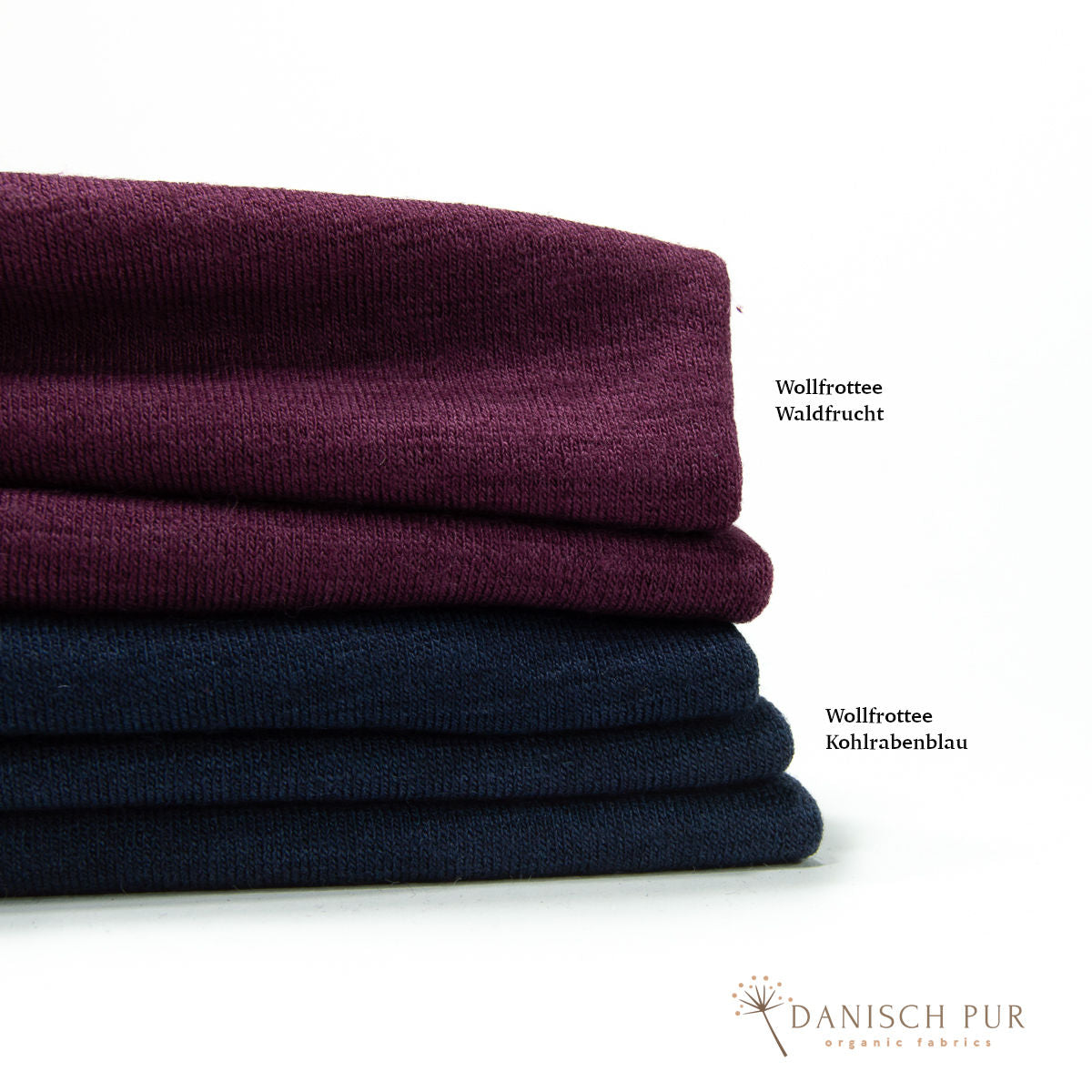 Charcoal blue organic wool terry (100% wool (merino, organic, mulesing-free))