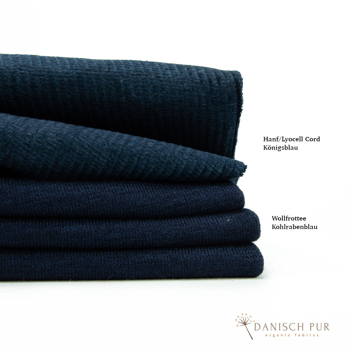 Charcoal blue organic wool terry (100% wool (merino, organic, mulesing-free))