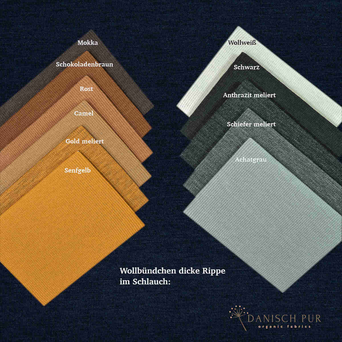 Charcoal blue organic wool terry (100% wool (merino, organic, mulesing-free))