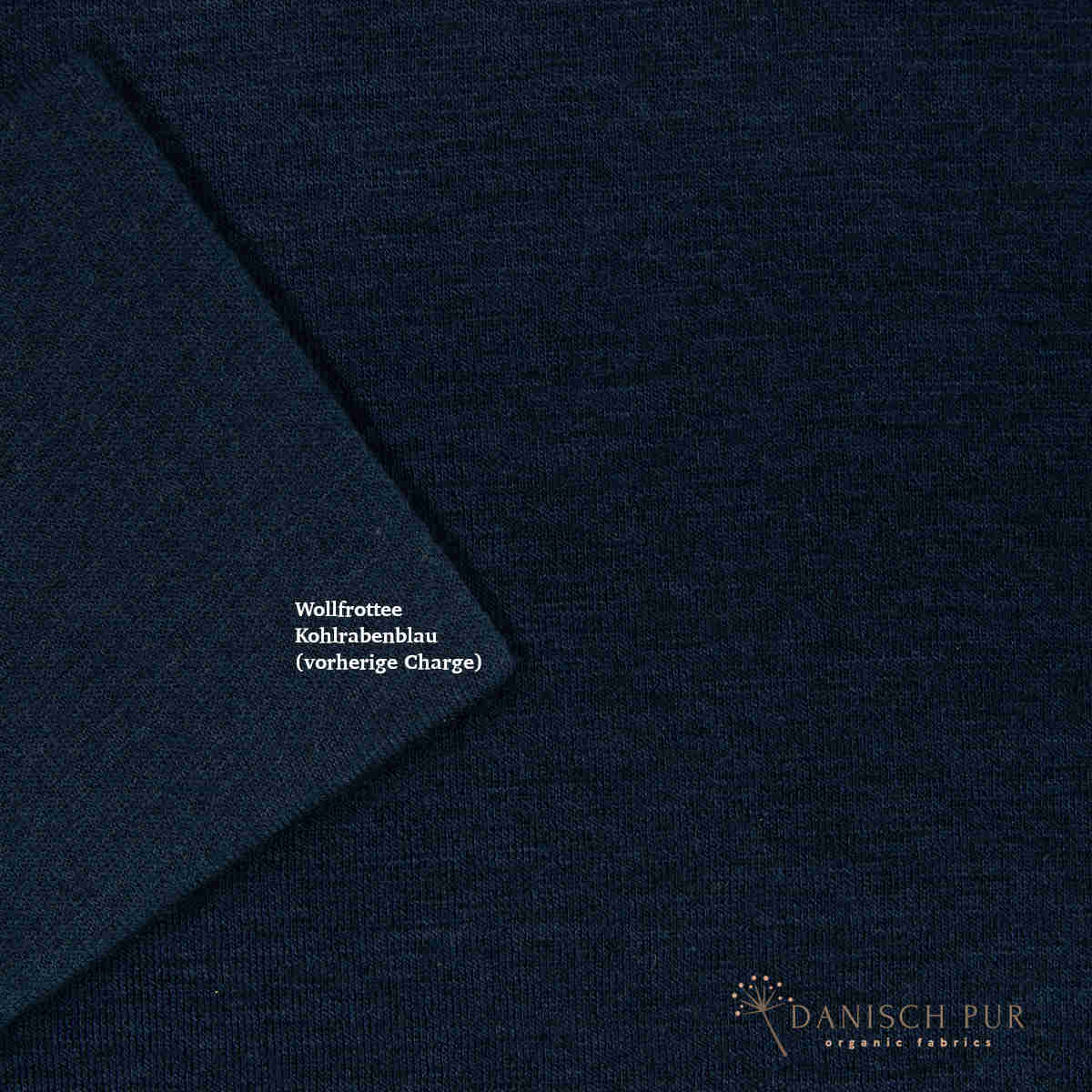 Charcoal blue organic wool terry (100% wool (merino, organic, mulesing-free))