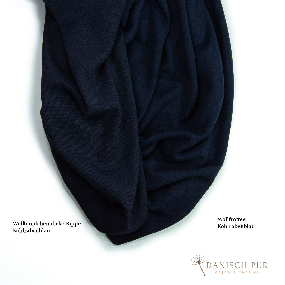 Charcoal blue organic wool terry (100% wool (merino, organic, mulesing-free))