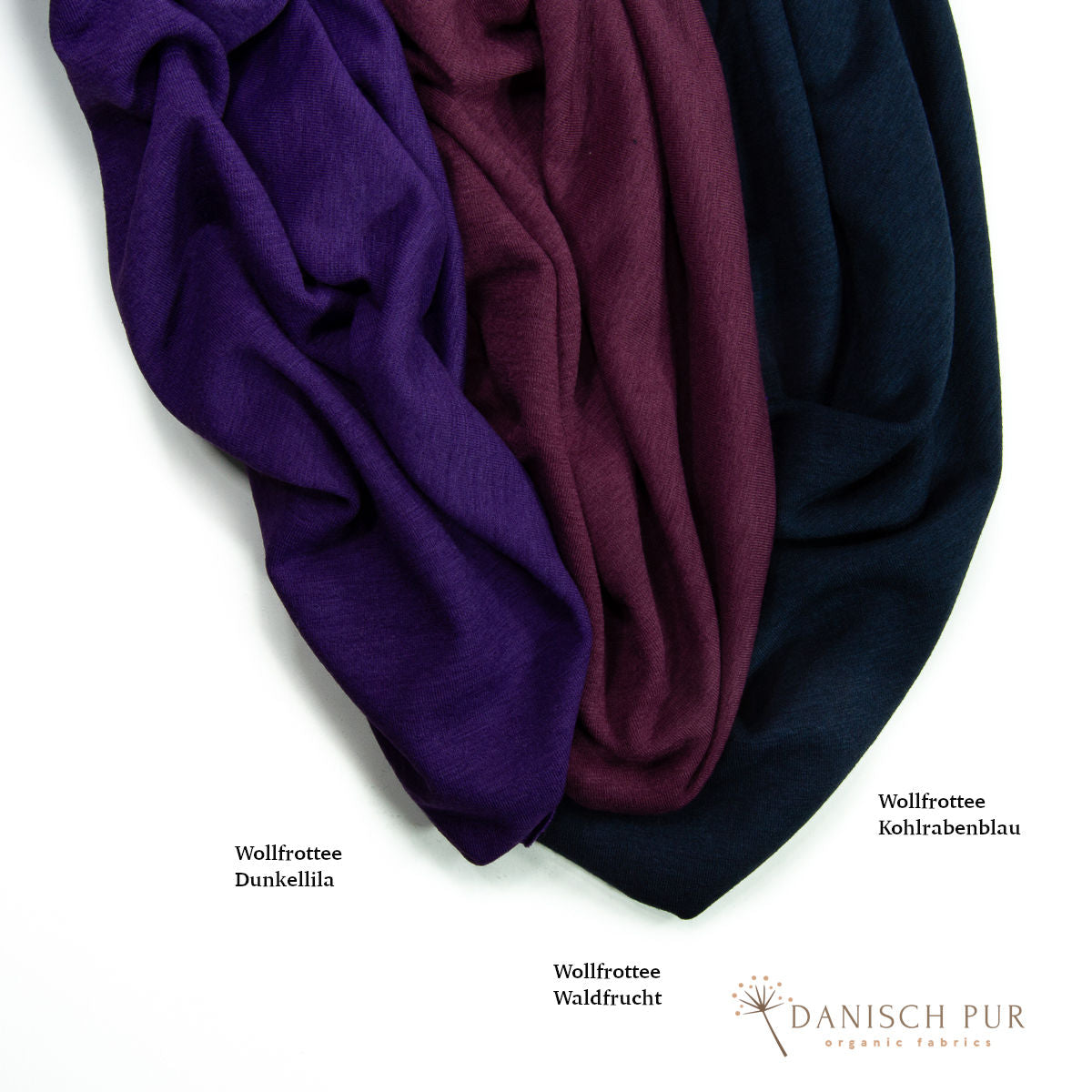 Charcoal blue organic wool terry (100% wool (merino, organic, mulesing-free))