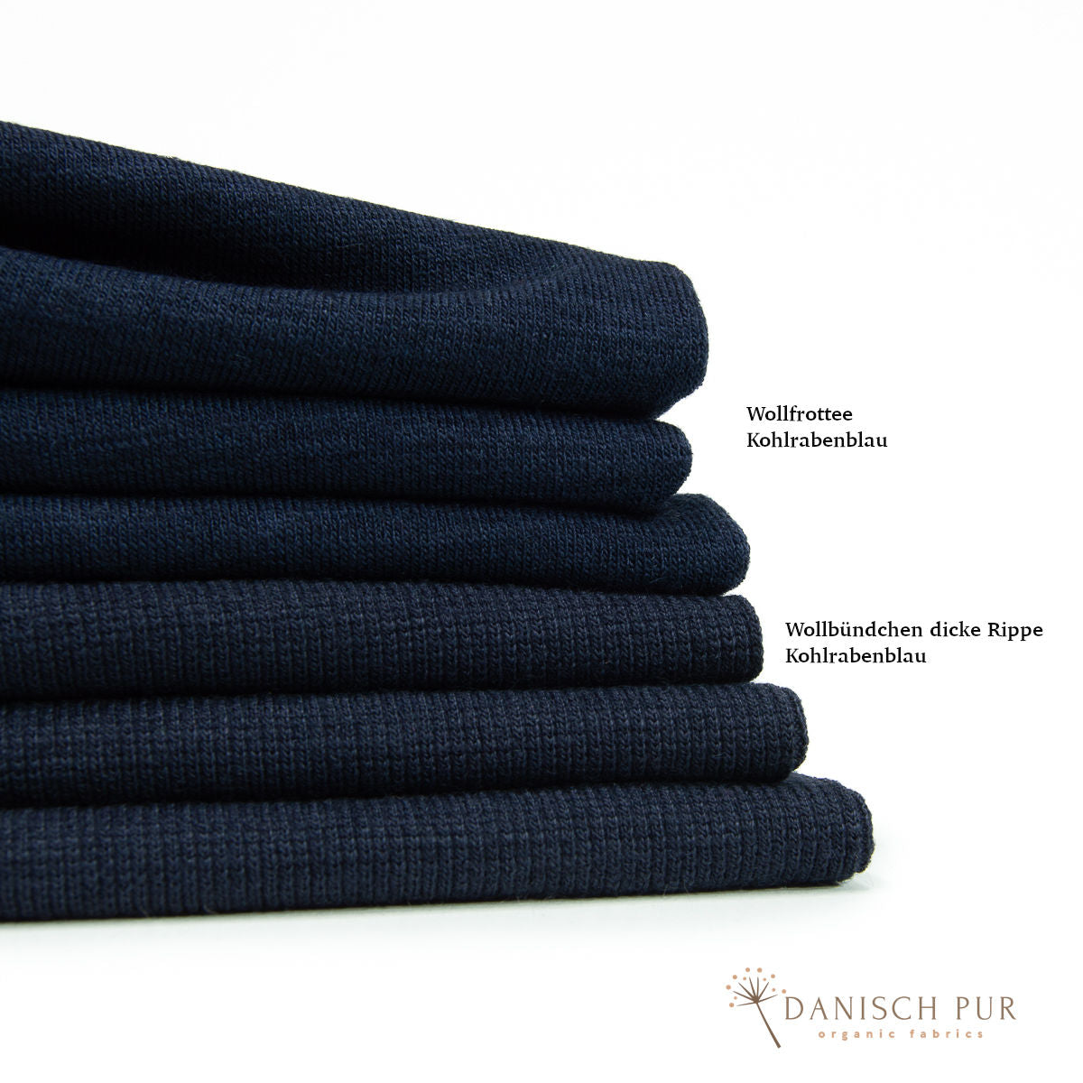 Charcoal blue organic wool terry (100% wool (merino, organic, mulesing-free))